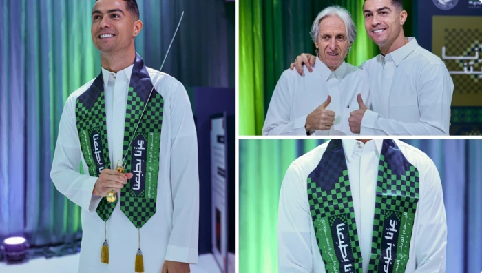 ارتدي ثوب أبيض ووشاح أخضر.. تغريدة كريستيانو رونالدو عن "اليوم الوطني 95" تحصد 13 مليون مشاهدة