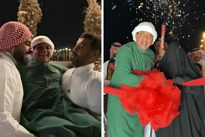 بالفيديو: والدة " خالد الزعاق " تفتتح المعرض الفلكي الذي انتظره طيلة 50 عاما