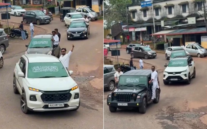 بالفيديو: مسيرة سيارات في الهند للاحتفال باليوم الوطني السعودي 95