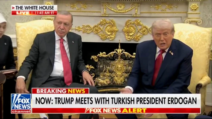 خلال استقباله في البيت الأبيض.. بالفيديو: "ترامب" يدعو أردوغان إلى التوقف عن شراء النفط الروسي