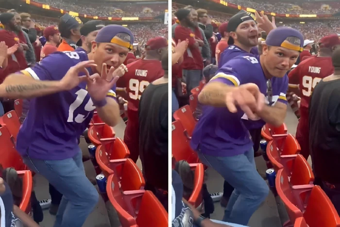 تداول فيديو قديم لوزير الدفاع الأميركي" بيت هيجسيث" وهو يرقص أثناء حضوره مباراة