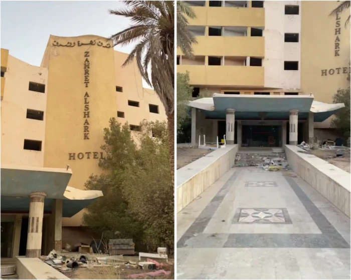 فيديو يوثق الحالة التي يوجد عليها فندق زهرة الشرق بالرياض منذ تشييده في عهد الملك سعود