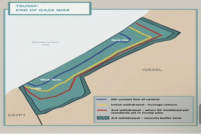 البيت الأبيض يكشف عن خريطة لمراحل انسحاب الجيش الإسرائيلي من قطاع غزة