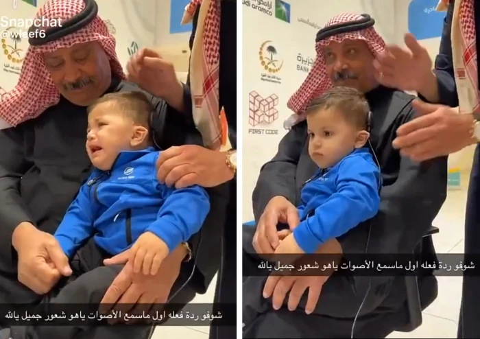 والده بكى من الفرح.. بالفيديو: ردة فعل طفل سعودي لحظة تمكنه من السمع لأول مرة