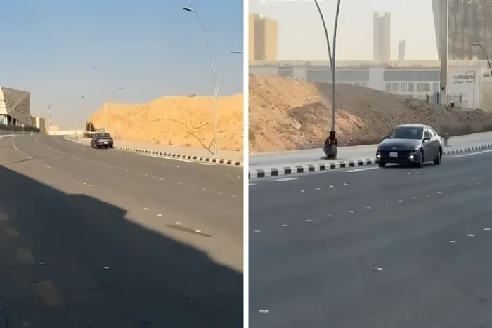 بالفيديو.. علامات مرورية تعزف النشيد الوطني السعودي في أحد شوارع الرياض