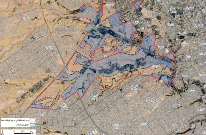 رسمياً.. رفع الإيقاف عن أراضٍ غرب الرياض بمساحة 33.24كم²