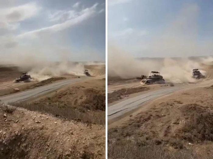 بالفيديو.. لحظة انسحاب قوات الجيش الإسرائيلي إلى منطقة الخط الأصفر في قطاع غزة