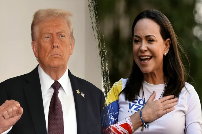 "لم أقل لكِ أعطيني إياها".. بالفيديو: ترامب يكشف تفاصيل مكالمته مع الفائزة بجائزة  نوبل للسلام