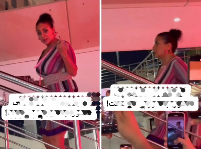 بالفيديو.. الفنانة رانيا يوسف تنفعل على مصور: أنت بتصورني من تحت ليه !؟