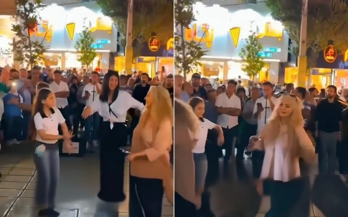 فيديو: غناء ورقص نساء وفتيات  إيرانيات دون حجاب وسط شارع عام  في طهران