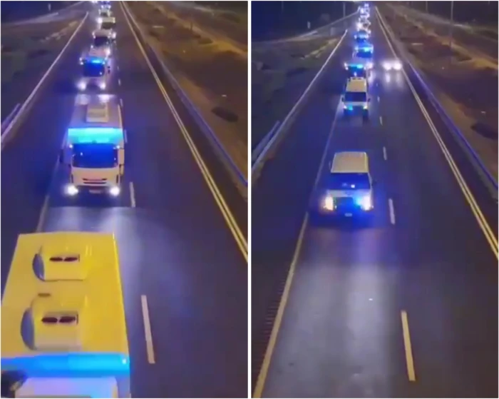 فيديو يظهر قافلة مصلحة السجون الإسرائيلية متجهة إلى سجون إطلاق الأسرى ضمن صفقة التبادل