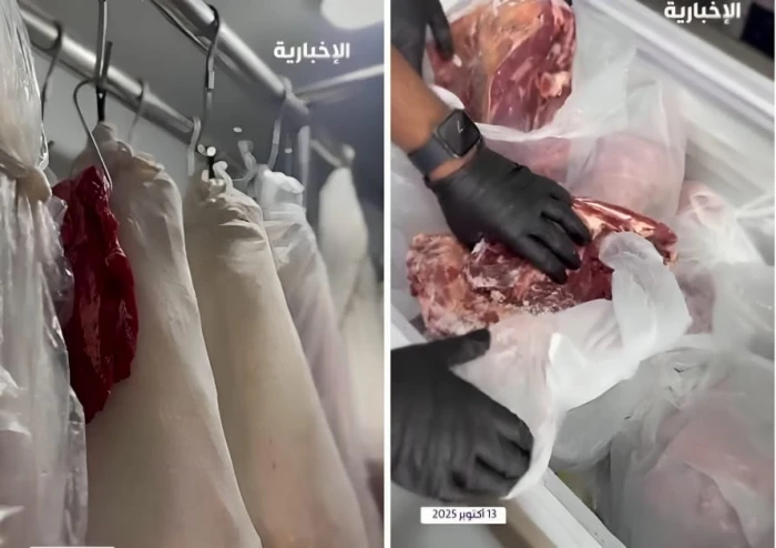 بالفيديو.. لحظة ضبط منشأة لبيع اللحوم والدواجن مجهولة المصدر ومنتهية الصلاحية في الأحساء