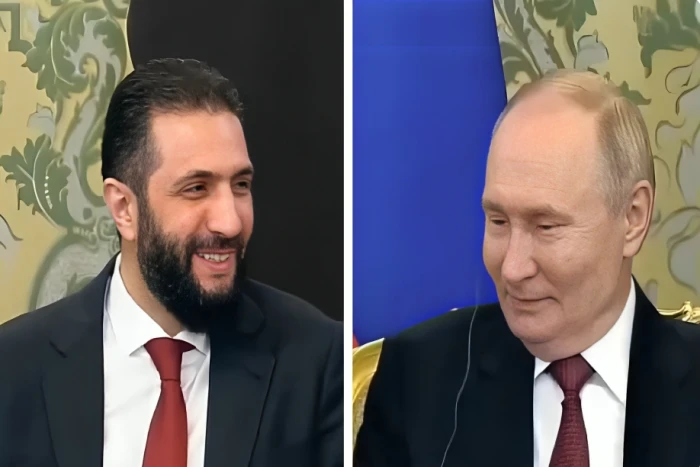 بالفيديو.. الشرع يمازح بوتين: عندكم درج طويل.. جيد أننا نلعب رياضة نستطيع أن نأتي إلى هنا دون أن نتعب