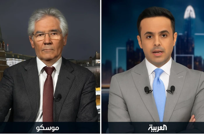 السعودية لا تستقبل المجرمين.. بالفيديو.. رد مذيع العربية" نايف الأحمري" على محلل روسي زعم أن المملكة قد ترفض تسليم بشار الأسد في حال لجأ إليها!