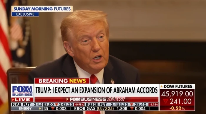 بالفيديو.. ترامب :أتمنى أن تنضم السعودية إلى إتفاقيات إبراهيم..فولي العهد يحظى باحترام كبير والملك رجل رائع