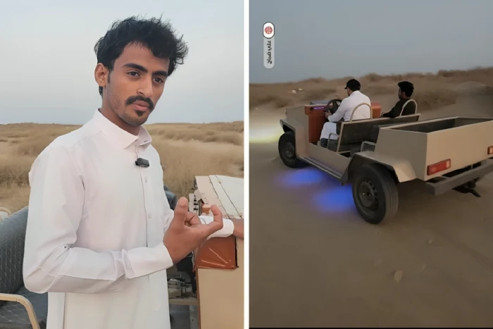 تسير بسرعة 60 كم في الساعة.. بالفيديو: شابان يرويان قصة تصنيعهما سيارة من الخردة في جازان