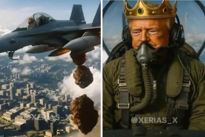 بالفيديو.. ترامب يسخر من احتجاجات "لا ملوك في أمريكا" بمقطع أنشئ بالذكاء الاصطناعي وهو يقود طائرة ويرتدي التاج الملكي