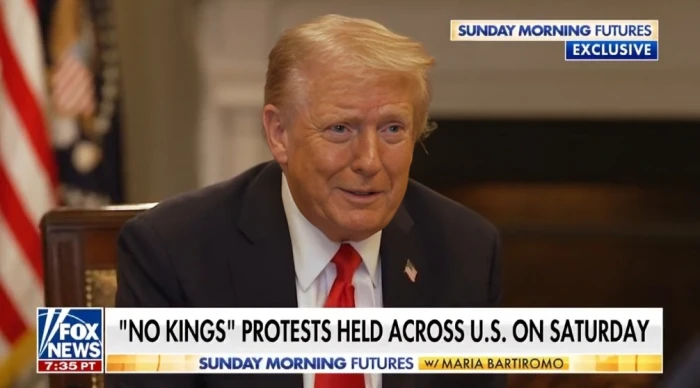 بالفيديو: أول تعليق لـ "ترامب" على مظاهرات "لا ملوك في أمريكا"