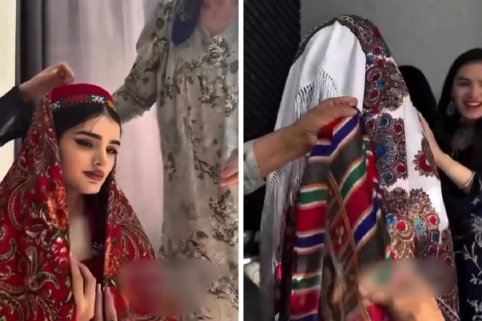 بالفيديو:  تحضير العروس أثناء حفل الزواج في طاجكستان