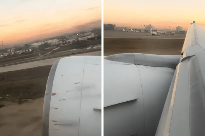 بالفيديو.. لحظة اصطدام طائرة الخطوط السعودية بسرب طيور مهاجرة أثناء إقلاعها من الجزائر