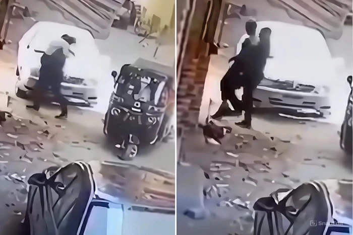 بالفيديو.. لحظة تخلّص قاتل مصري لأم وأطفالها الثلاثة من "ضحيتين" في مدخل عقار بالجيزة