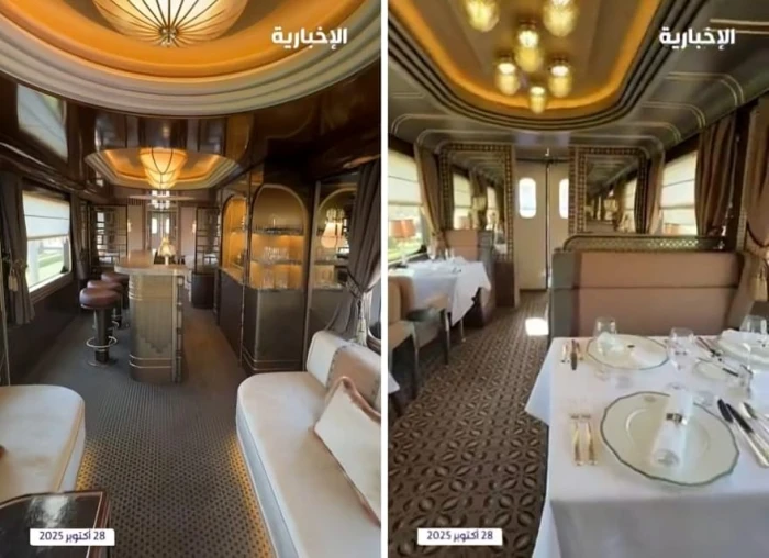 «حلم الصحراء».. بالفيديو.. جولة من داخل أول قطار فاخر من فئة الـ 5 نجوم في الشرق الأوسط