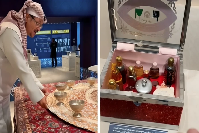 من بينها سجادة ولد عليها الملك فهد.. بالفيديو.. مواطن يستعرض  منزل الأميرة "حصة السديري " ومقتنياتها التاريخية