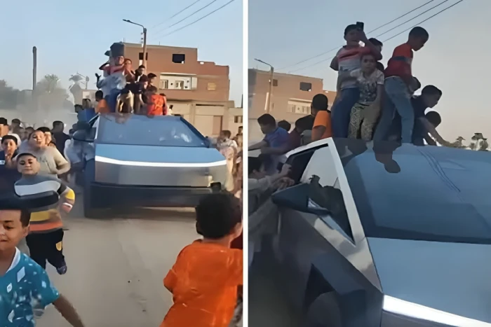 قيمتها تتجاوز 8 ملايين جنيه.. بالفيديو: مرشح مصري لمجلس النواب يثير الجدل في سوهاج بسيارة “تسلا” فاخرة