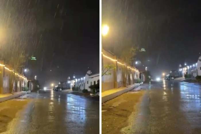 بالفيديو.. هطول أمطار غزيرة على مدينة  جدة