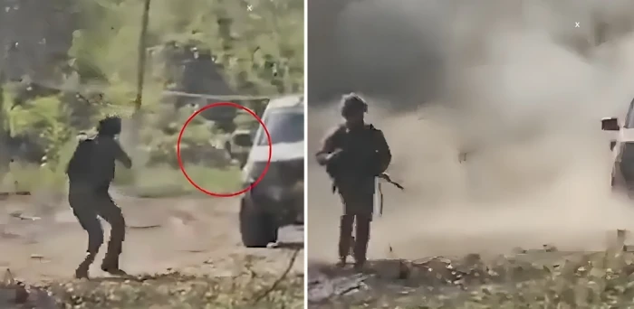 كانت تحمل قنبلة.. بالفيديو: لحظة إسقاط مسيرة روسية انتحارية برصاصة جندي أوكراني