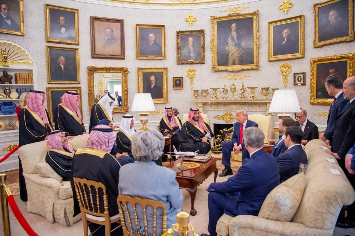 صور جديدة من اجتماع الرئيس ترامب بولي العهد والوفد السعودي المرافق معه في البيت الأبيض
