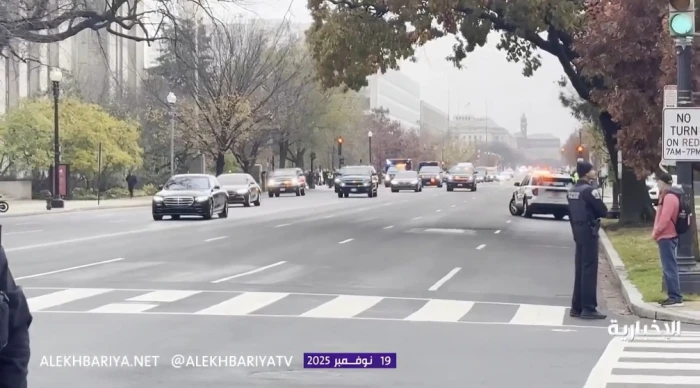 بالفيديو: لحظة توجه موكب ولي العهد إلى مقر الكونغرس
