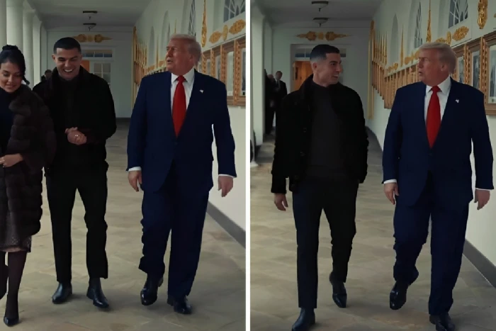 بالفيديو: ترامب يصطحب ضيفه لاعب النصر  "كريستيانو رونالدو"  في جولة داخل البيت الأبيض