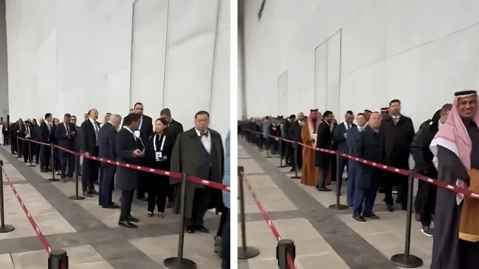 بالفيديو: اصطفاف مئات التنفيذيين ورؤساء الشركات الأمريكية في أطول طابور لدخول منتدى الاستثمار الأمريكي السعودي في واشنطن