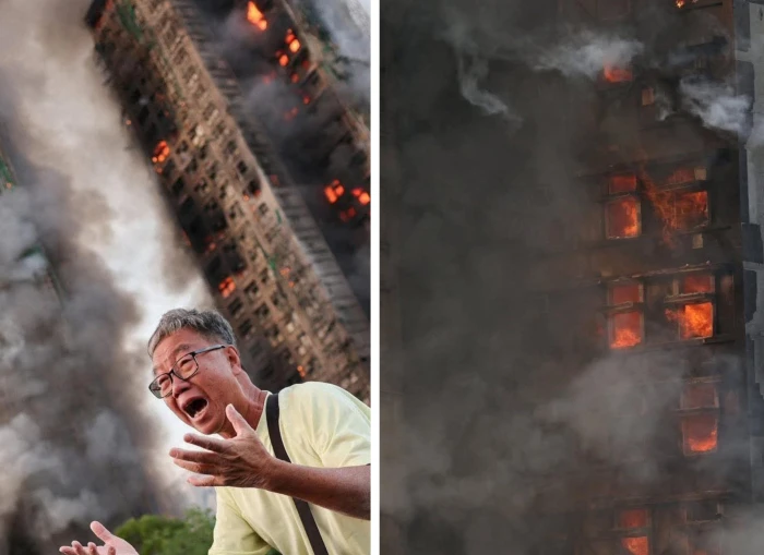 بالفيديو: حريق هائل يلتهم مجمع أبراج سكنية في هونج كونج.. والكشف عن حصيلة الضحايا