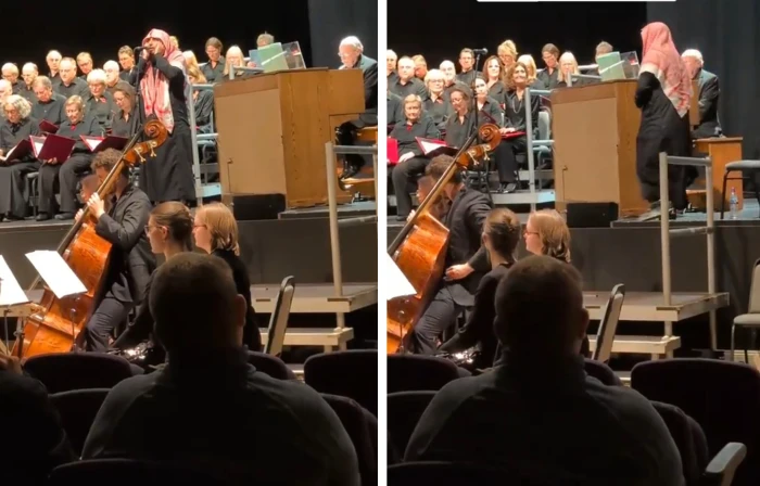 فيديو يحظى بتداول واسع لشاب مسلم يرفع الأذان أثناء مناسبة مسيحية