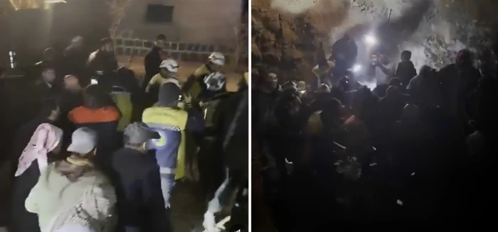 بعد 11 ساعة إنقاذ.. بالفيديو: لحظة إخراج طفلة سورية سقطت في بئر عميقة بريف إدلب