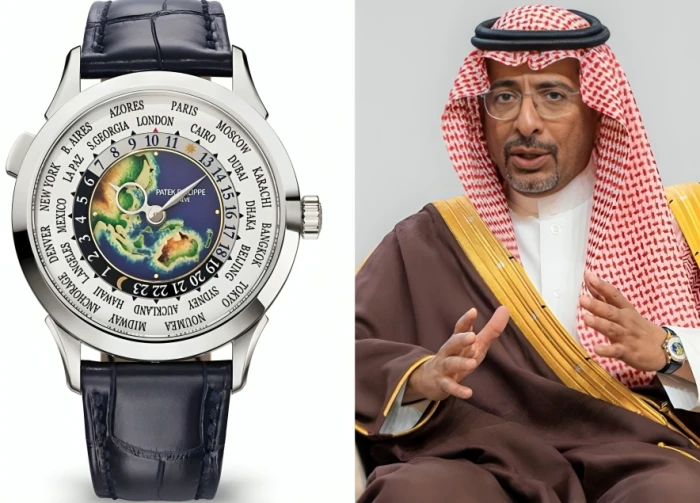 حساب مختص بالساعات الثمينة يكشف  نوع وسعر ساعة وزير الصناعة  بندر الخريف