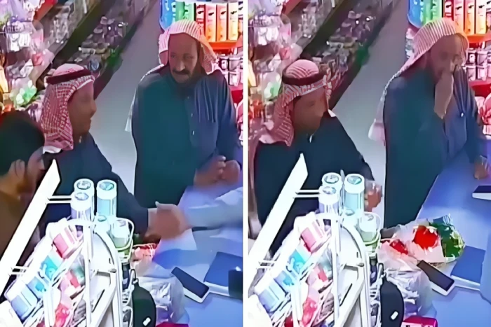 بعد غياب 30 عاما … فيديو  يوثق ردة فعل مواطن عندما التقى صديقه بالصدفة داخل بقالة