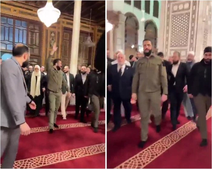 بالفيديو.. لحظة دخول الرئيس السوري "أحمد الشرع" إلى المسجد الأموي بدمشق في يوم ذكرى إسقاط نظام الأسد الفاسد!