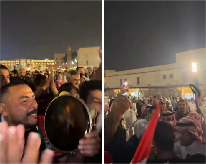 "الطعمية مصرية والكبسة سعودية"…فيديو طريف بين الجماهير السعودية والمصرية في سوق واقف في الدوحة