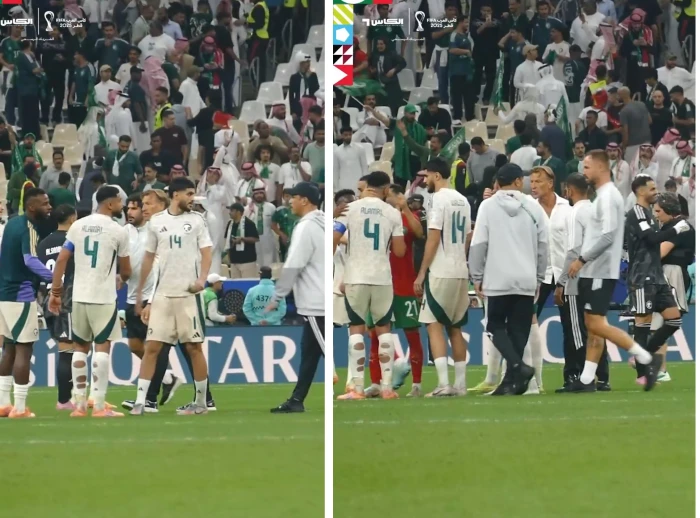 بالفيديو.. رينارد يوبخ عبد الله الحمدان بعد إهداره ركلة جزاء أمام المغرب