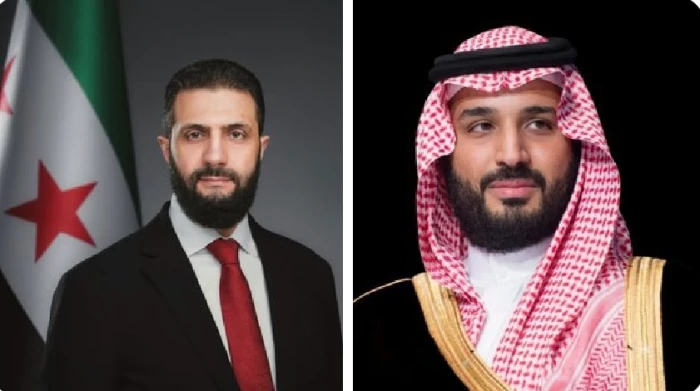 ولي العهد يتلقى اتصالًا هاتفيًا من الرئيس السوري