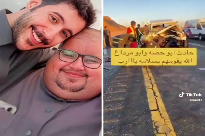 أول فيديو للحادث الذي نتج عنه وفاة مشهور سناب " أبو مرداع"