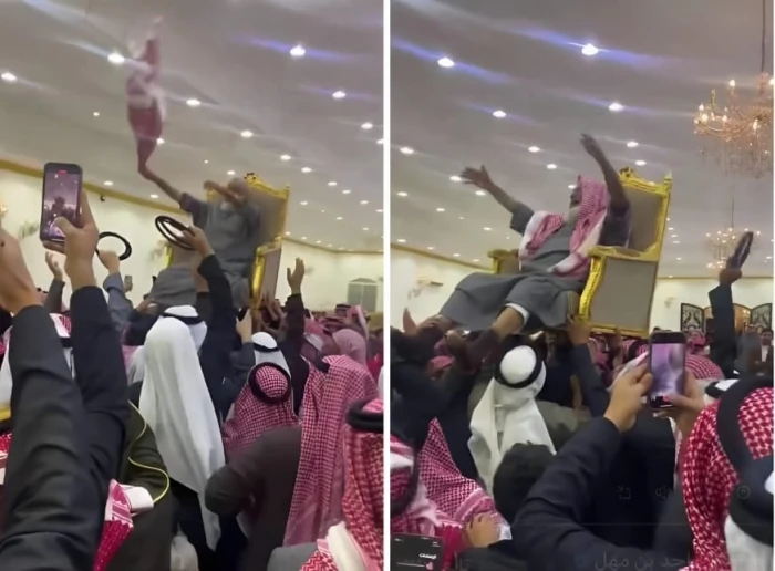 «حملوا الروقي على كرسي ورفعوه فوق الأعناق».. بالفيديو.. ملاك سهم الحفر العربية يحتفلون بوصول سعر السهم لأكثر من 100 ريال