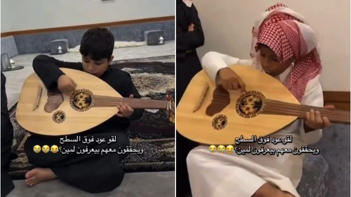 بالفيديو.. حيلة طريفة لكشف صاحب «آلة العود» بين عدد من الأطفال بعد العثور عليها فوق السطح.. والأخير يفاجئهم بردة فعله