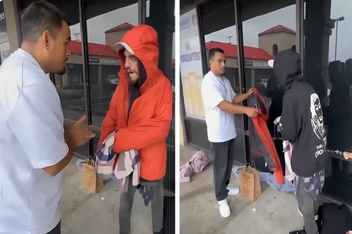 بالفيديو.. شاب يقدّم مساعدات للممثل الأمريكي تايلور تشيس بعد عودته للتشرّد في شوارع كاليفورنيا