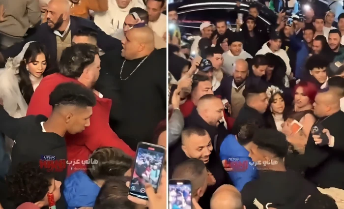 الزغاريد تتحول إلى صراخ وسقوط العروس.. بالفيديو: فوضى وتدافع في زفاف التيك توكر المصري "كروان مشاكل"