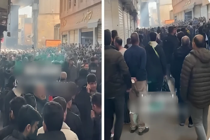 بالفيديو.. تجار «سوق طهران الكبير» يشاركون في الاحتجاجات ويغلقون متاجرهم استجابةً للإضراب العام في إيران