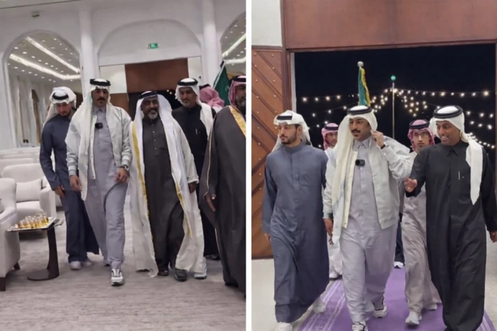 فيديو متداول يثير الجدل: قعيد  يتقدّم والده أثناء دخولهما مكانًا عامًا وشخص يفاجئه بردة فعله